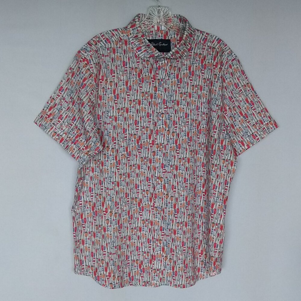 Robert Graham Modern Americana Shirt Size XL Short Sleeve Multi Color